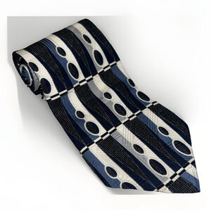 Zylos George Machafo Silk Tie Shades Of Blues And Cream
